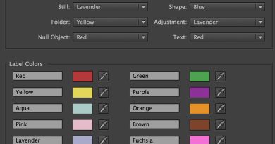 Colour Labels in After Effects